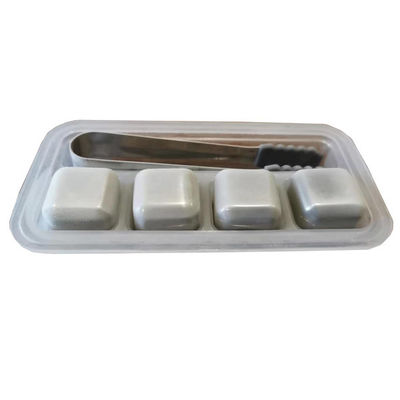 Helar los cubos de hielo de acero inoxidables reutilizables grabados para el vino de enfriamiento