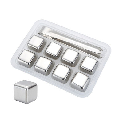 Helar los cubos de hielo de acero inoxidables reutilizables grabados para el vino de enfriamiento